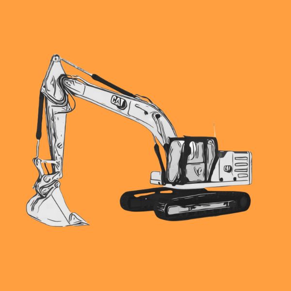 CAT 323 Kettenbagger beim Rückbau