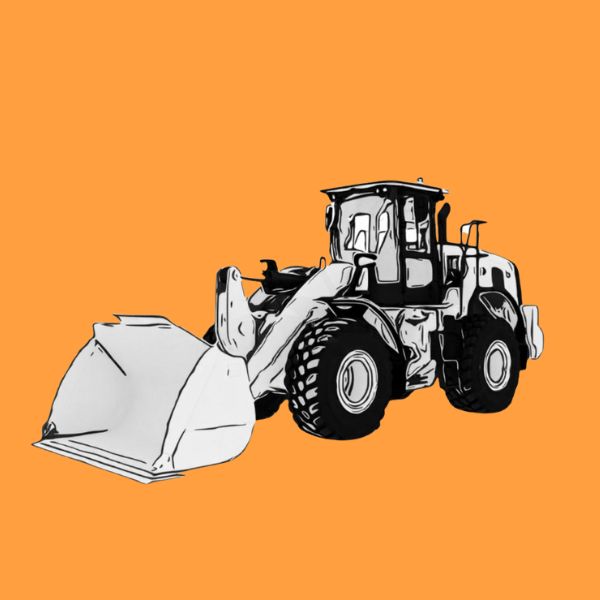 Karikatur von CAT 962 Radlader