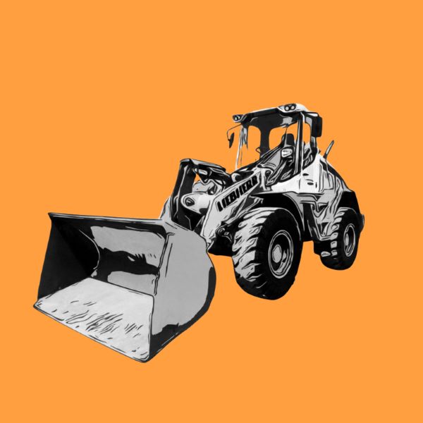 Liebherr 524 Radlader in enger Baustellensituation