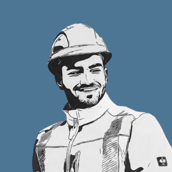 Porträt von Riccardo Ritiro, Bauhelfer